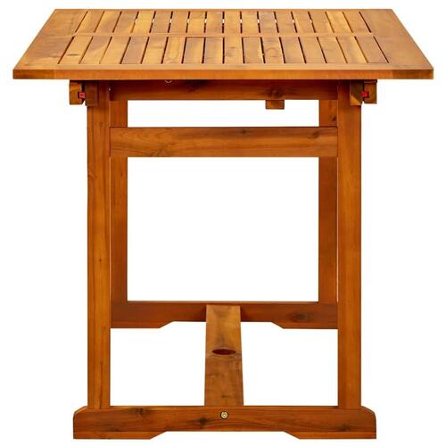 Havebord (120-170)x80x75 cm massivt akacietræ