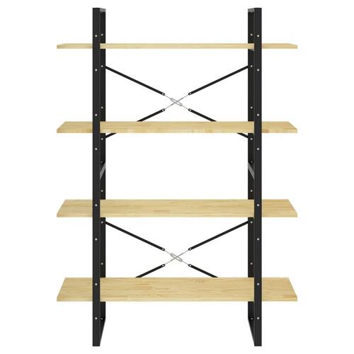 Bogreol 100x30x140 cm 4 hylder massivt fyrretræ