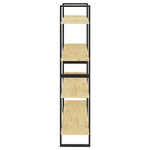 Bogreol 100x30x140 cm 4 hylder massivt fyrretræ