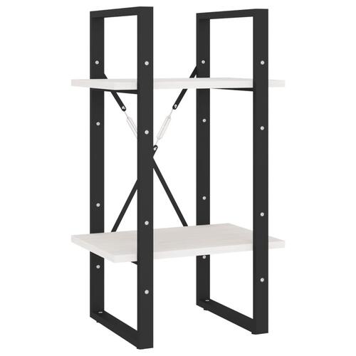 Bogreol 40x30x175 cm 5 hylder massivt fyrretræ hvid