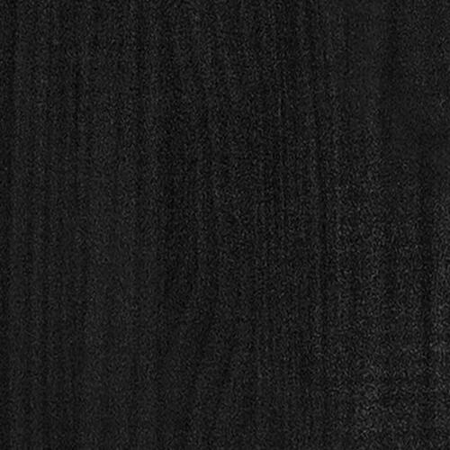 Bogreol 40x30x175 cm 5 hylder massivt fyrretræ sort