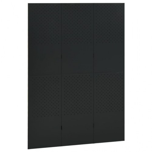 3-panels rumdeler 120 x 180 cm - sort