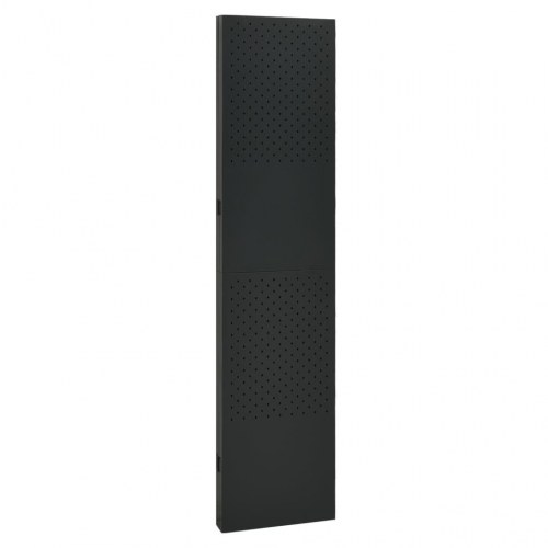 4-panels rumdeler i stål - 160 × 180 cm, sort
