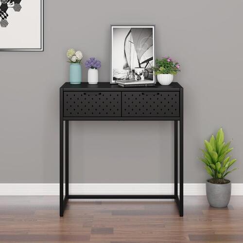 Konsolbord 72x35x75 cm stål sort