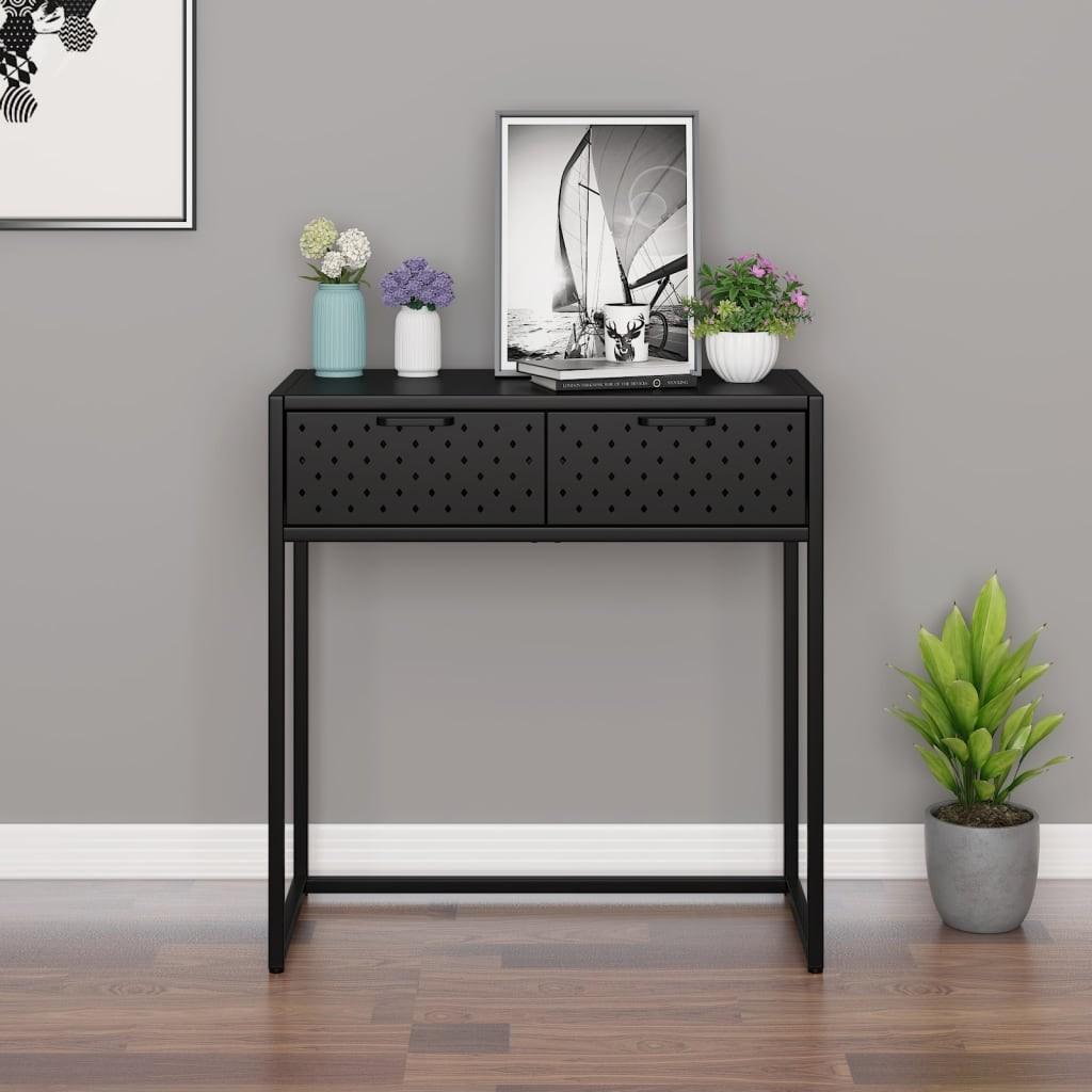 Konsolbord 72x35x75 cm stål sort
