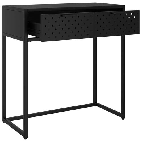 Konsolbord 72x35x75 cm stål sort