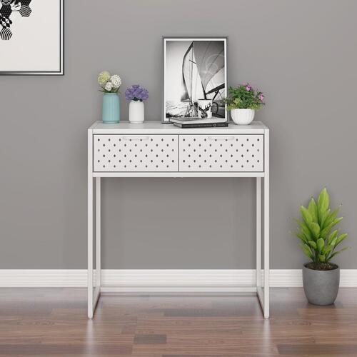 Konsolbord 72x35x75 cm stål hvid