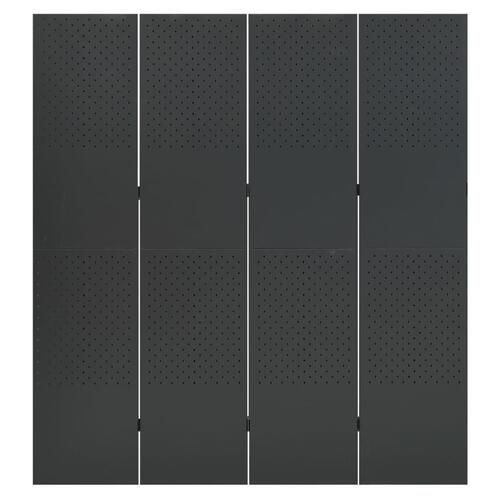 4-panels rumdeler 160x180 cm stål antracitgrå