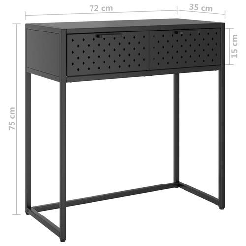Konsolbord 72x35x75 cm stål antracitgrå