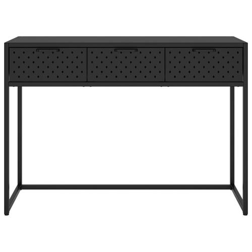 Konsolbord 106x35x75 cm stål sort