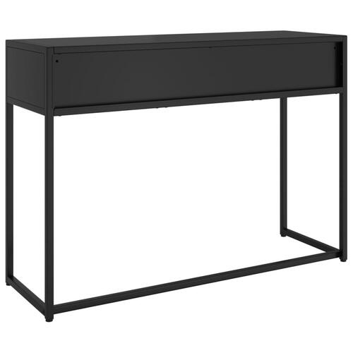 Konsolbord 106x35x75 cm stål sort