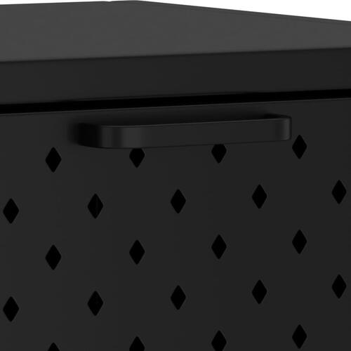 Konsolbord 106x35x75 cm stål sort