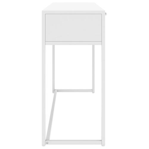 Konsolbord 106x35x75 cm stål hvid