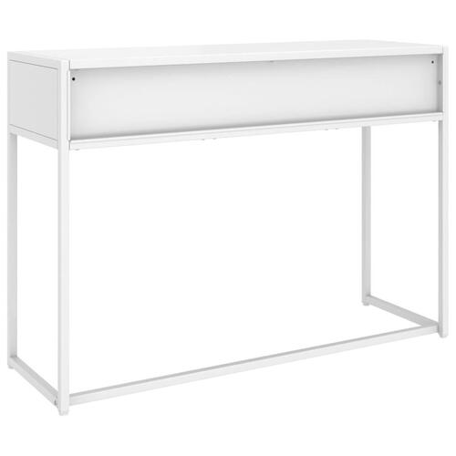 Konsolbord 106x35x75 cm stål hvid