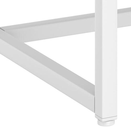Konsolbord 106x35x75 cm stål hvid