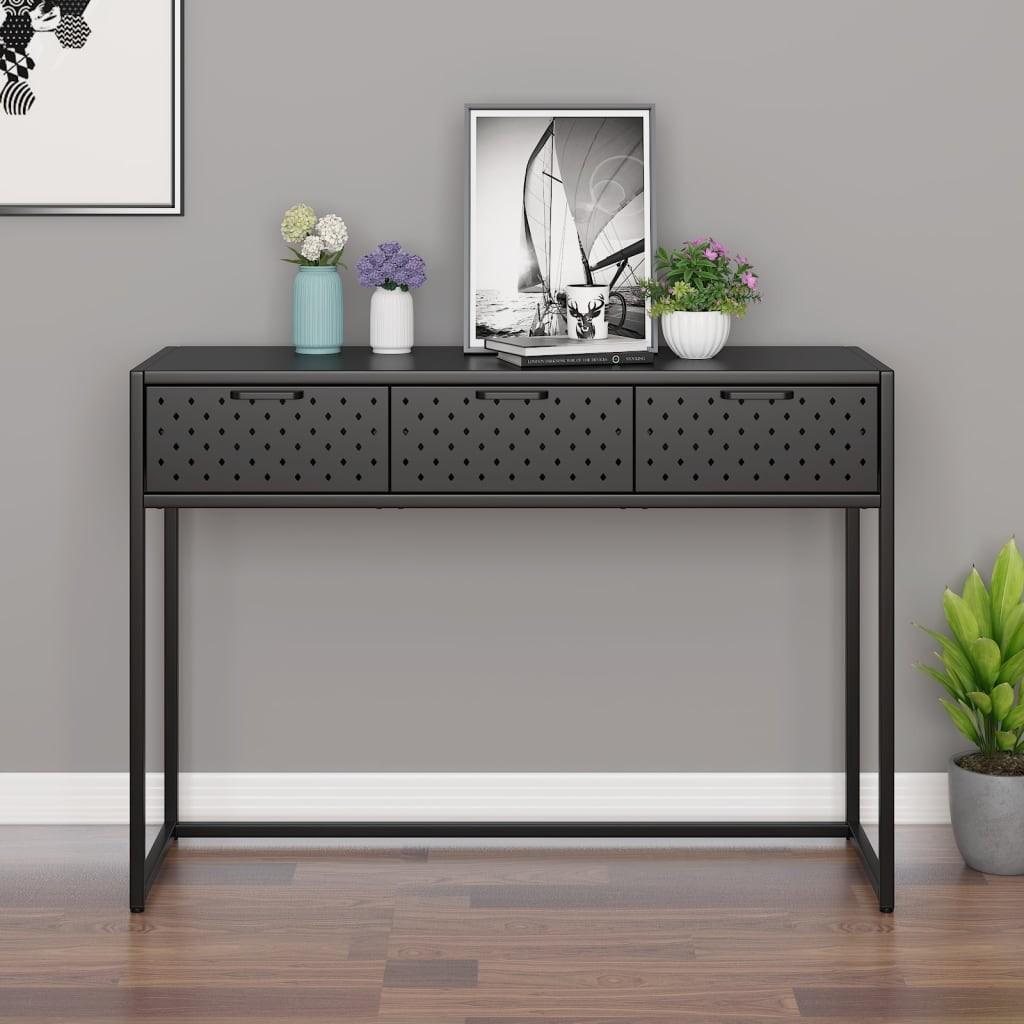 Konsolbord 106x35x75 cm stål antracitgrå