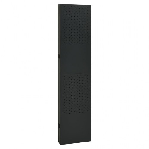 Rumdeler med 6 paneler 240×180 cm - stål, sort