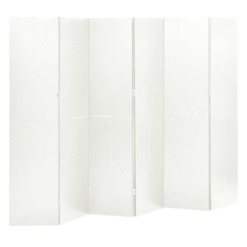6-panels rumdeler 240x180 cm stål hvid