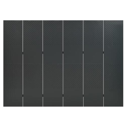 6-panels rumdeler 240x180 cm stål antracitgrå
