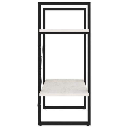 Bogreol 60x30x70 cm 2 hylder massivt fyrretræ hvid