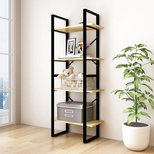 Bogreol 60x30x140 cm 4 hylder massivt fyrretræ