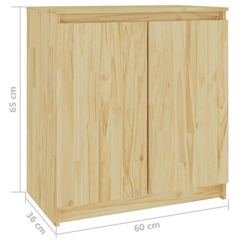 Skab 60x36x65 cm massivt fyrretræ