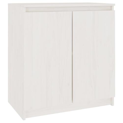 Skab 60x36x65 cm massivt fyrretræ hvid