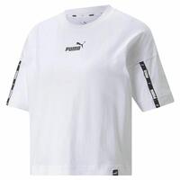 Kortærmet T-shirt til Kvinder Puma Power Tape Cropped Hvid XS