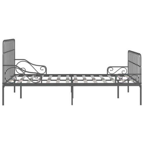 Sengestel med lamelbund 140 x 200 cm metal grå