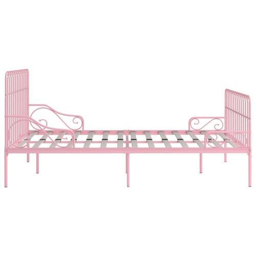 Sengestel med lamelbund 180 x 200 cm metal pink