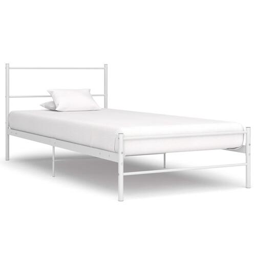 Sengestel 100 x 200 cm metal hvid
