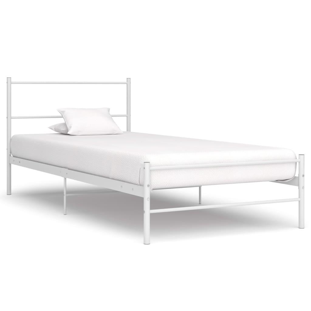 Sengestel 100 x 200 cm metal hvid