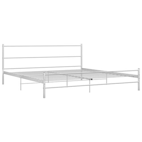 Sengestel 160 x 200 cm metal hvid