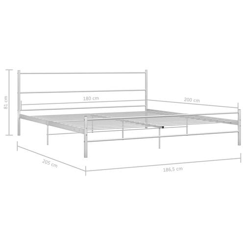 Sengestel 180 x 200 cm metal hvid