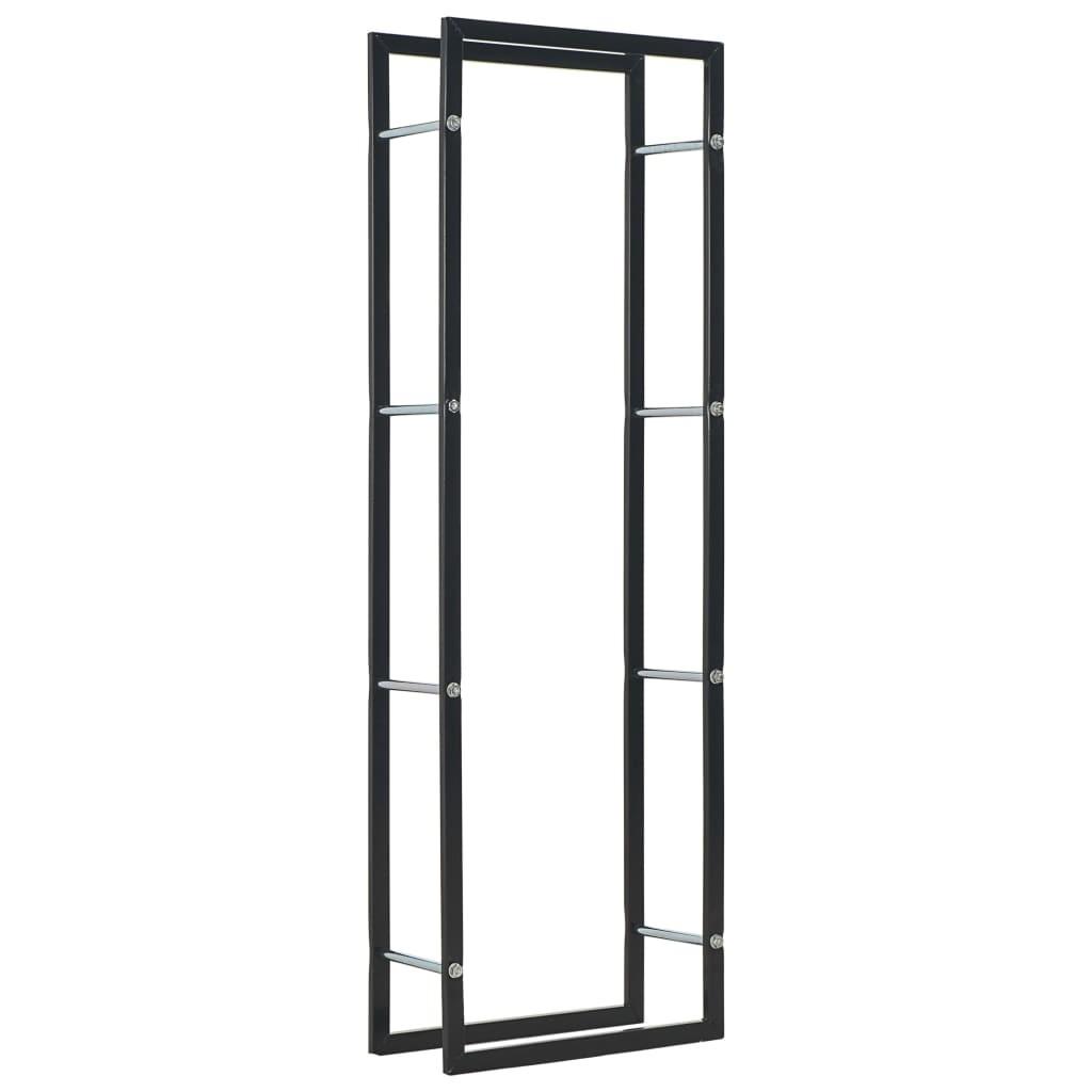 Brændestativ 50 x 20 x 150 cm stål sort