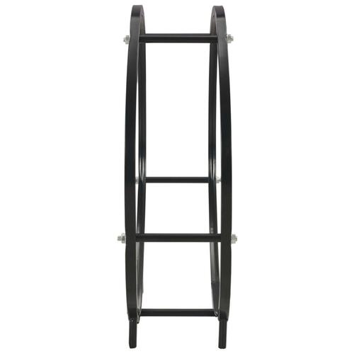 Brændestativ 70x20x70 cm stål sort