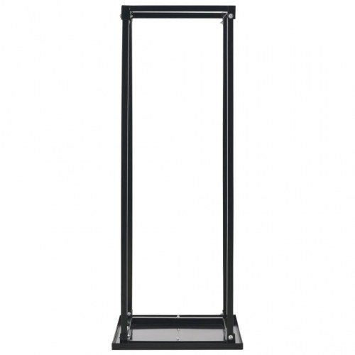 Brændestativ med bund 37 × 37 × 113 cm - sort stål