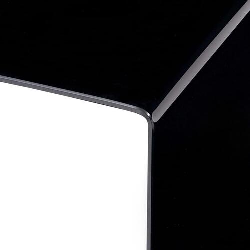 Sofabord 50 x 50 x 45 cm hærdet glas transparent