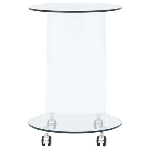 Sofabord 45 x 40 x 58 cm hærdet glas transparent
