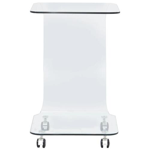 Sofabord 45 x 40 x 63 cm hærdet glas transparent