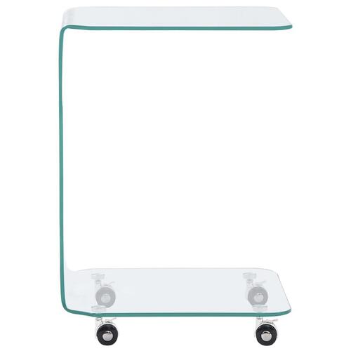 Sofabord 45 x 40 x 63 cm hærdet glas transparent