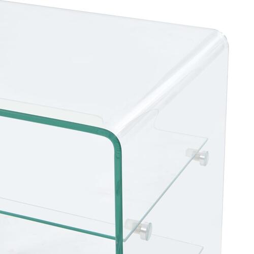 Sofabord 50 x 40 x 56 cm hærdet glas transparent