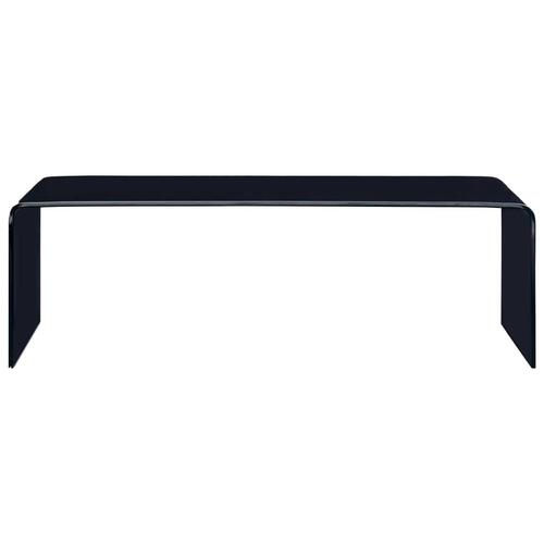 Sofabord 98 x 45 x 31 cm hærdet glas sort