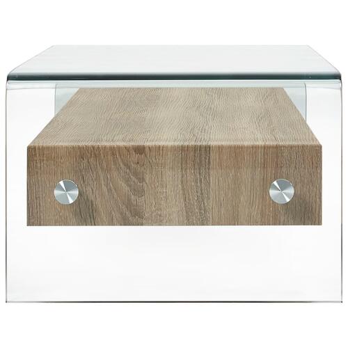 Sofabord 98 x 45 x 31 cm hærdet glas transparent