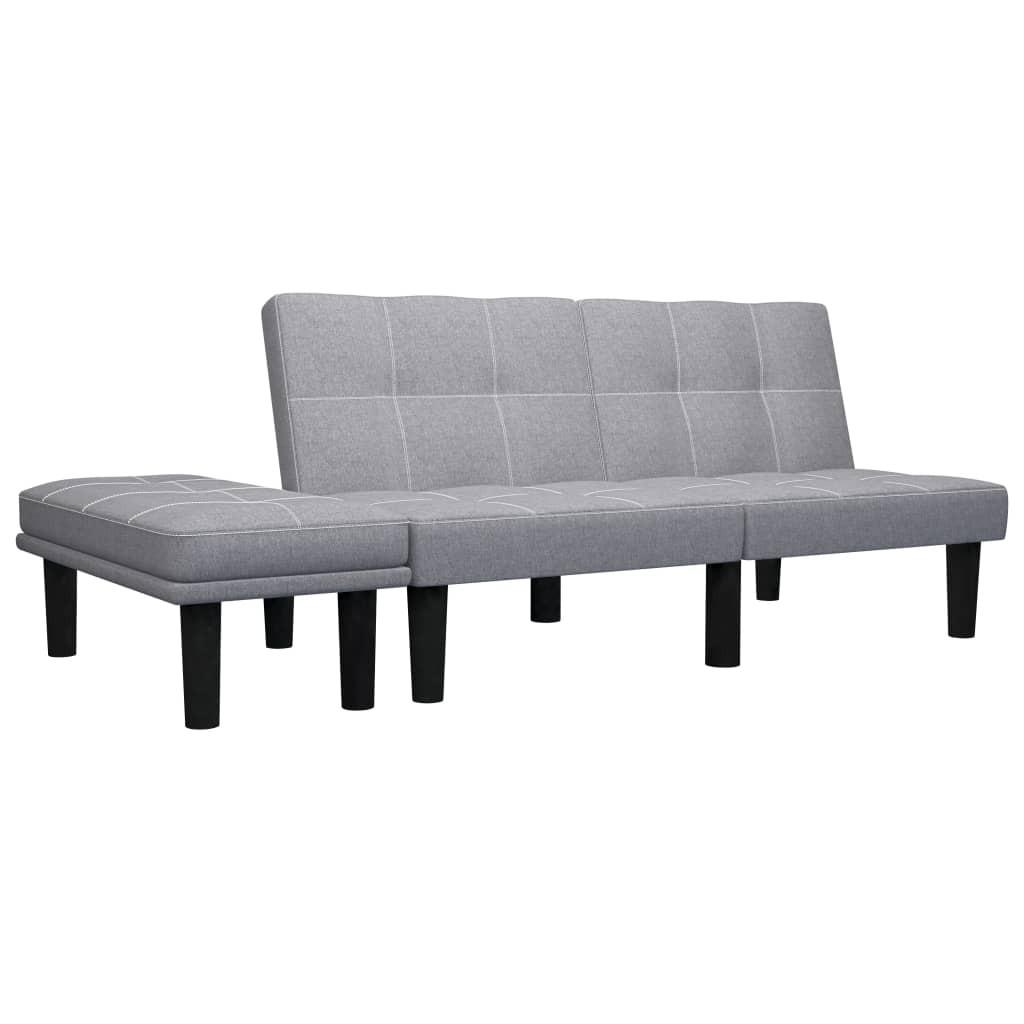 2-personers sofa stof lysegrå