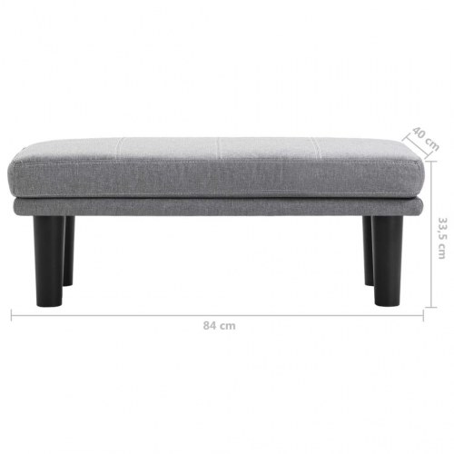 2-personers sofa stof lysegrå