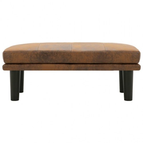 2-personers sofa imiteret ruskind brun