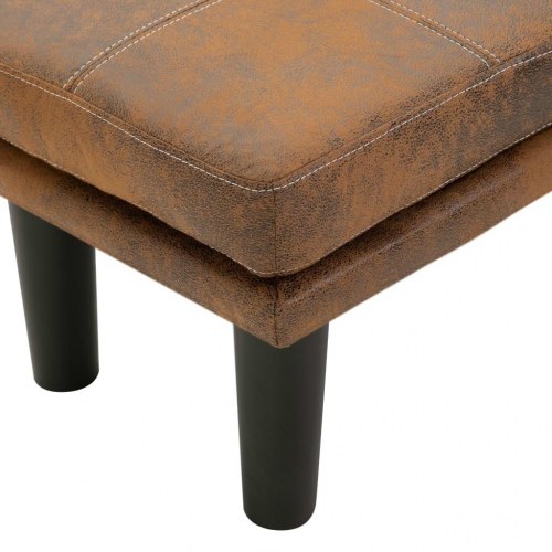 2-personers sofa imiteret ruskind brun