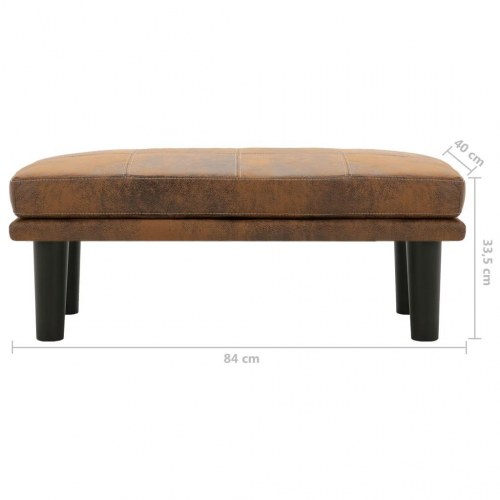 2-personers sofa imiteret ruskind brun