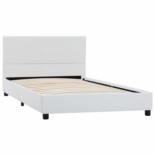 Sengestel 90 x 200 cm kunstlæder hvid